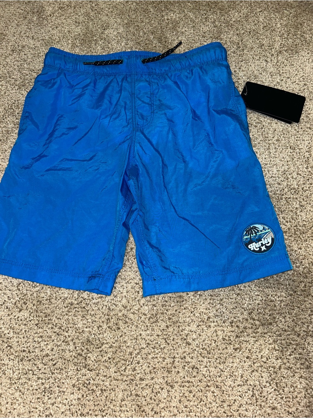 NWT Hurley Hybrid Shorts Boy’s Blue Swim Shorts Sz 7 Neptune Blue